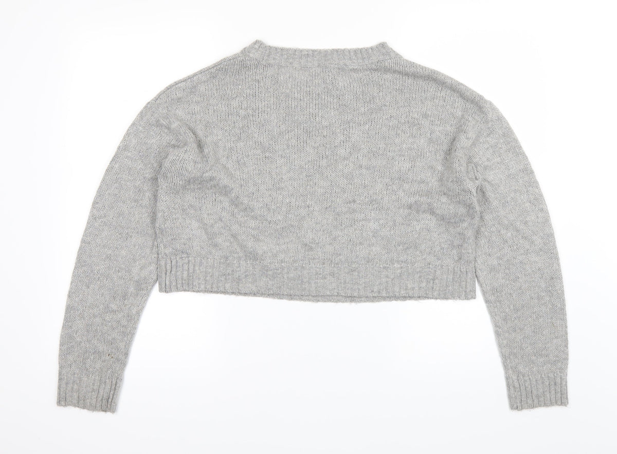 H&M Womens Grey   Pullover Jumper Size M