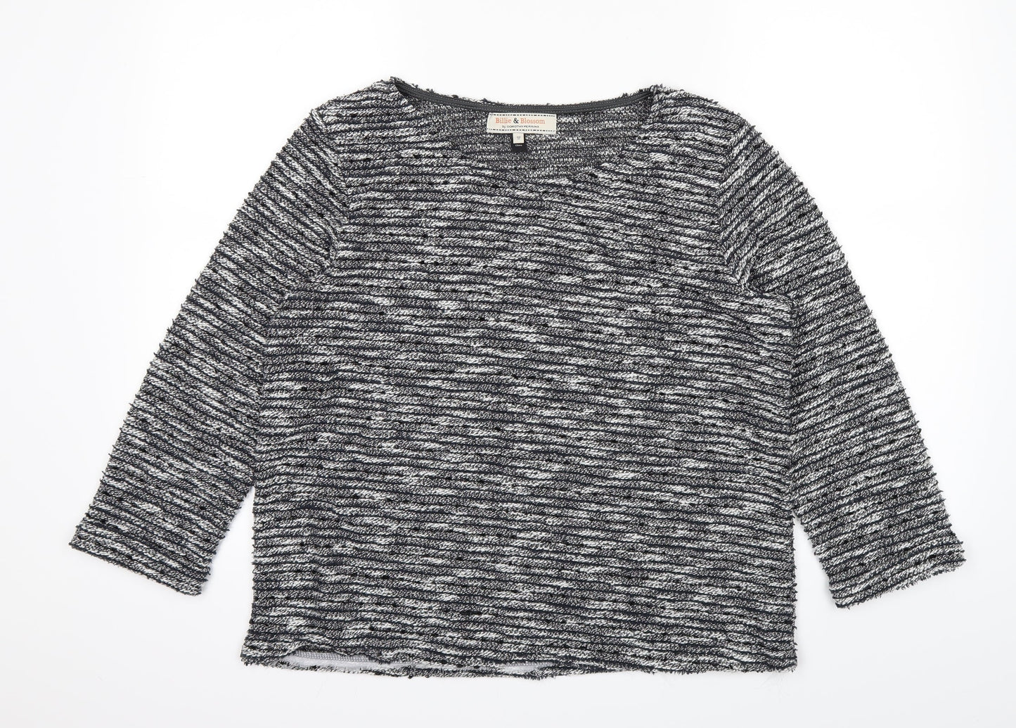 Womens UK Size 12 Billie & Blossom Black Basic T-Shirt