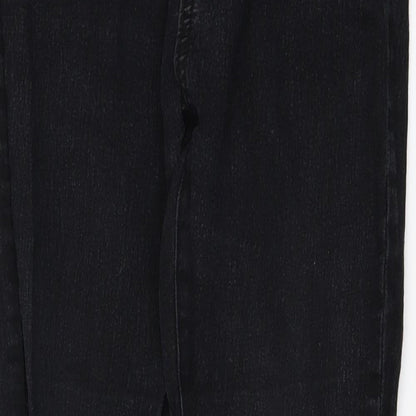originals Womens Black  Denim Straight Jeans Size 14 L26 in
