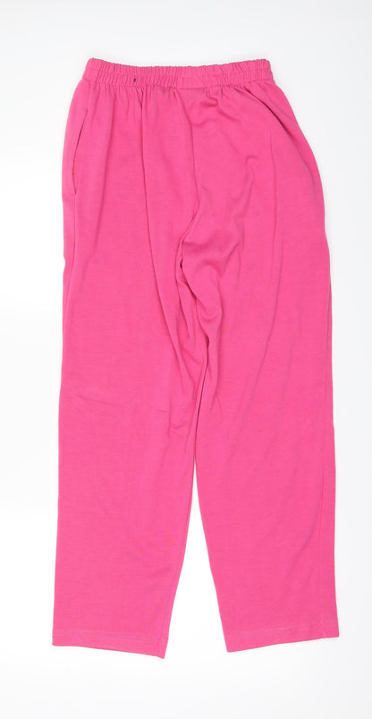 Womens UK Size S Reebok Regular Fit Sweatpants Pink Trousers