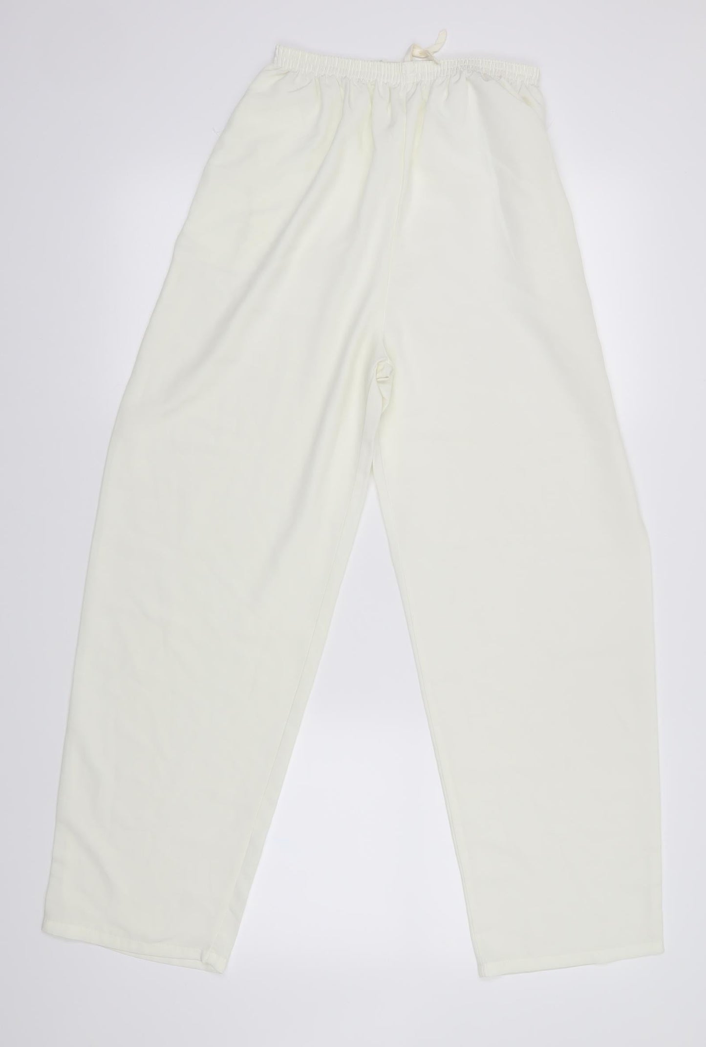 Womens UK Size S Preworn Regular Fit  Ivory Trousers