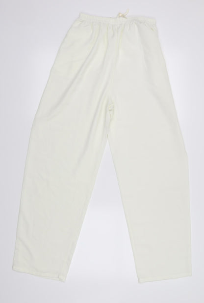 Womens UK Size S Preworn Regular Fit  Ivory Trousers