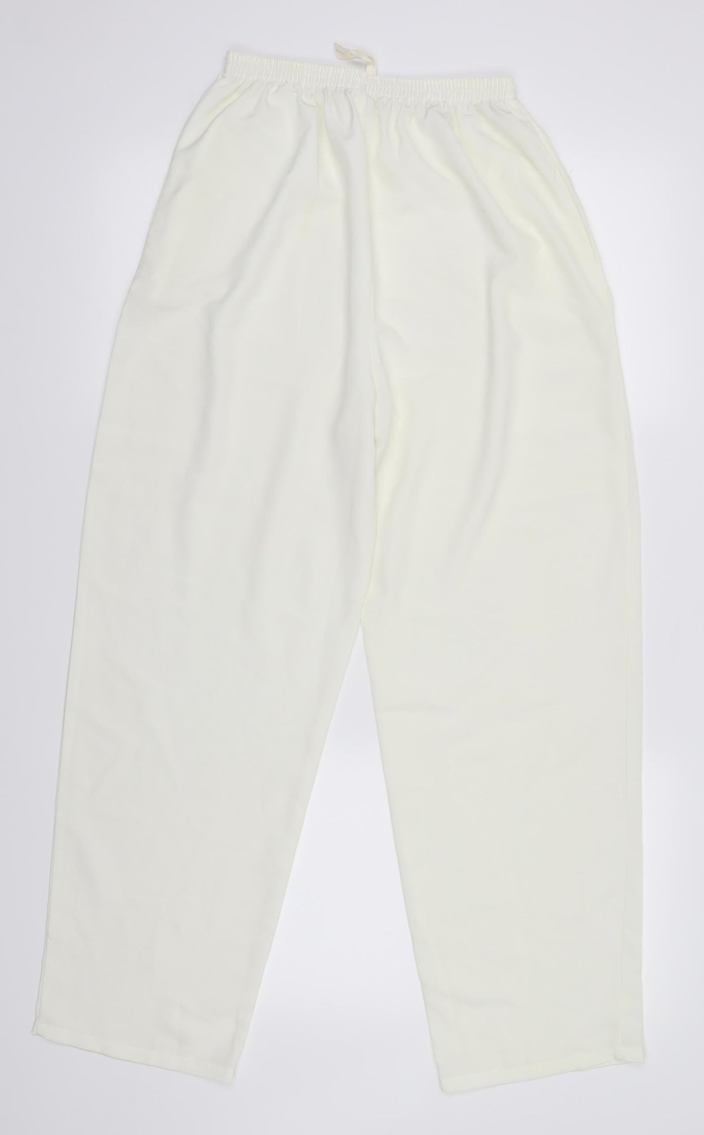 Womens UK Size S Preworn Regular Fit  Ivory Trousers