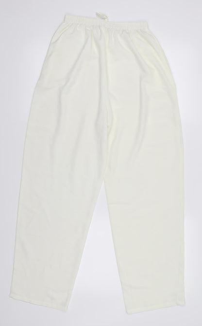 Womens UK Size S Preworn Regular Fit  Ivory Trousers