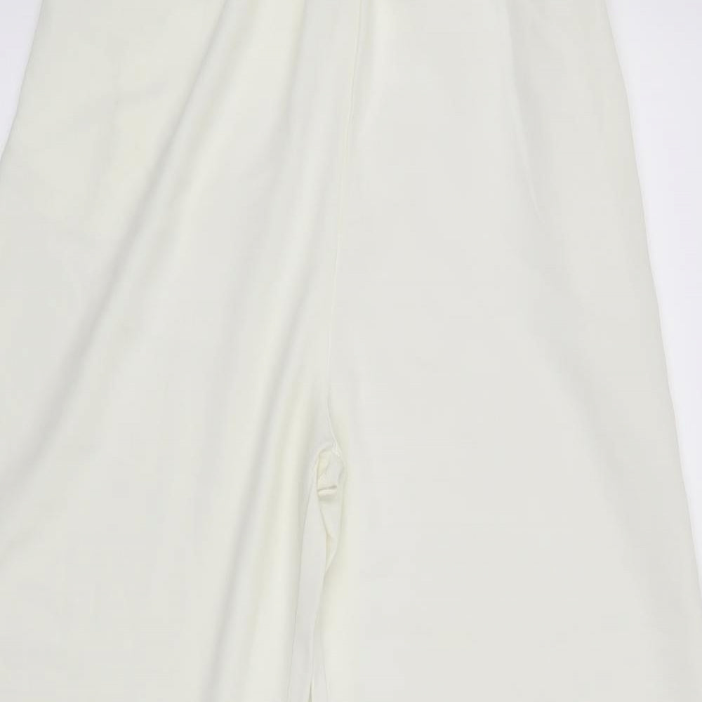 Womens UK Size S Preworn Regular Fit  Ivory Trousers