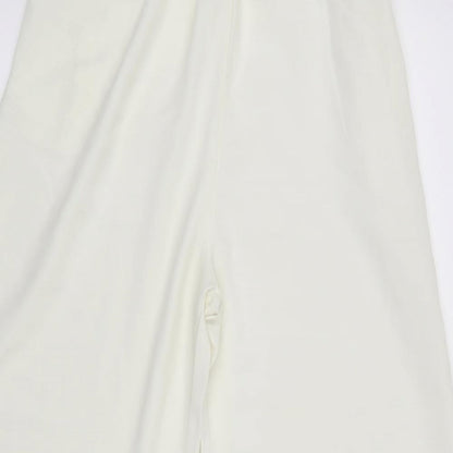 Womens UK Size S Preworn Regular Fit  Ivory Trousers