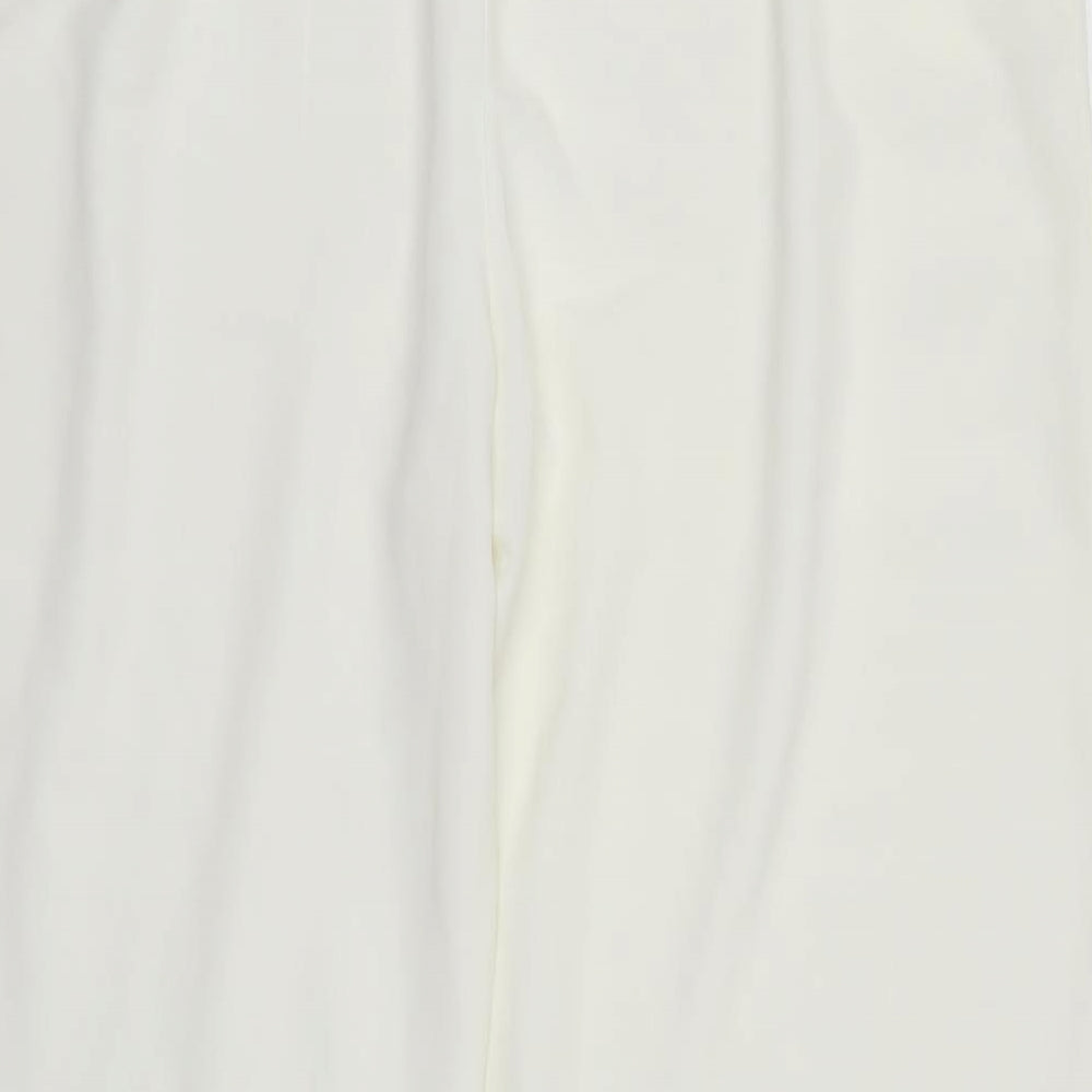 Womens UK Size S Preworn Regular Fit  Ivory Trousers
