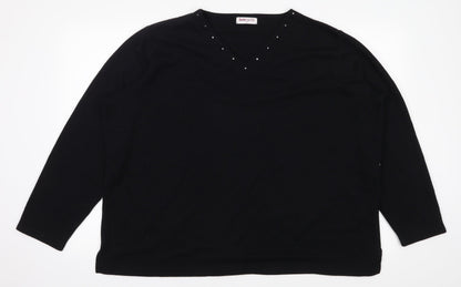 Le Bon Marché Womens Black   Pullover Jumper Size XL