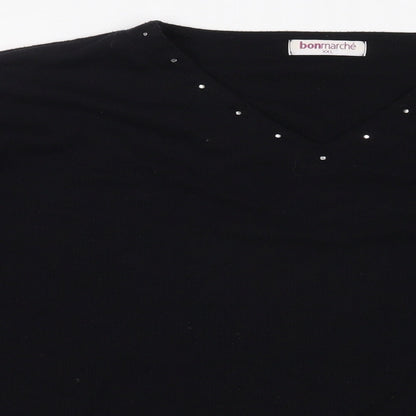 Le Bon Marché Womens Black   Pullover Jumper Size XL