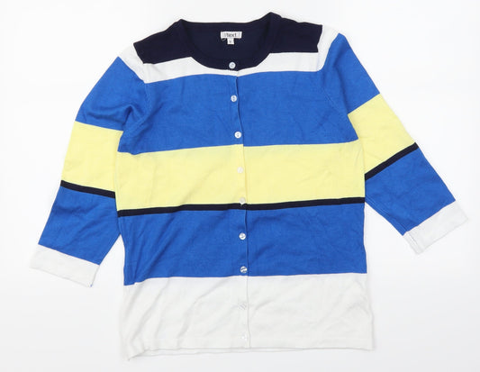 Text Womens Multicoloured Striped  Cape Jumper Size S