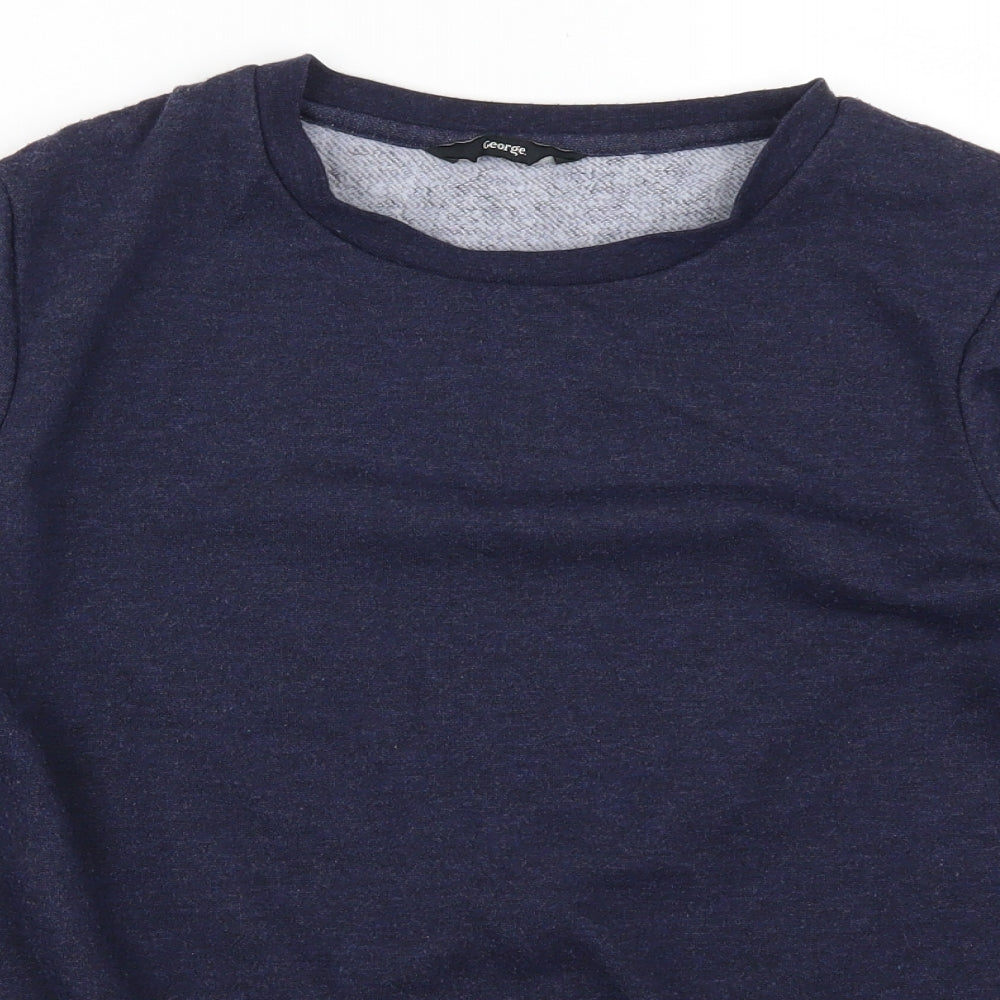 George Womens Blue   Henley Sweatshirt Size 12