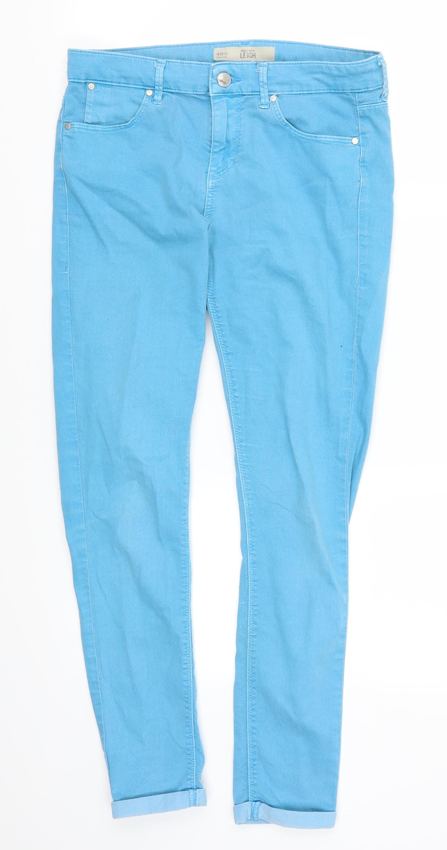 Topshop Womens Blue  Denim Skinny Jeans Size 30 in L27 in