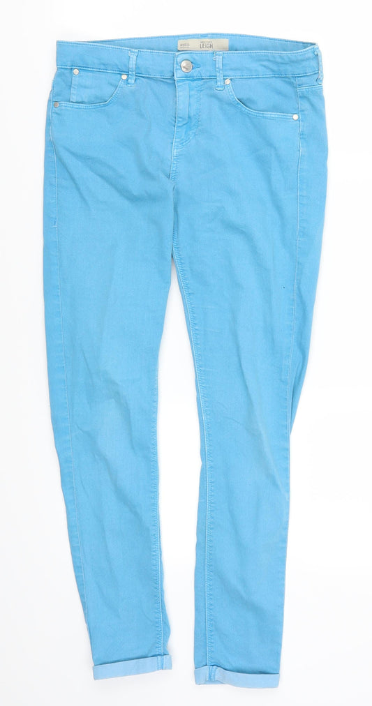 Topshop Womens Blue  Denim Skinny Jeans Size 30 in L27 in