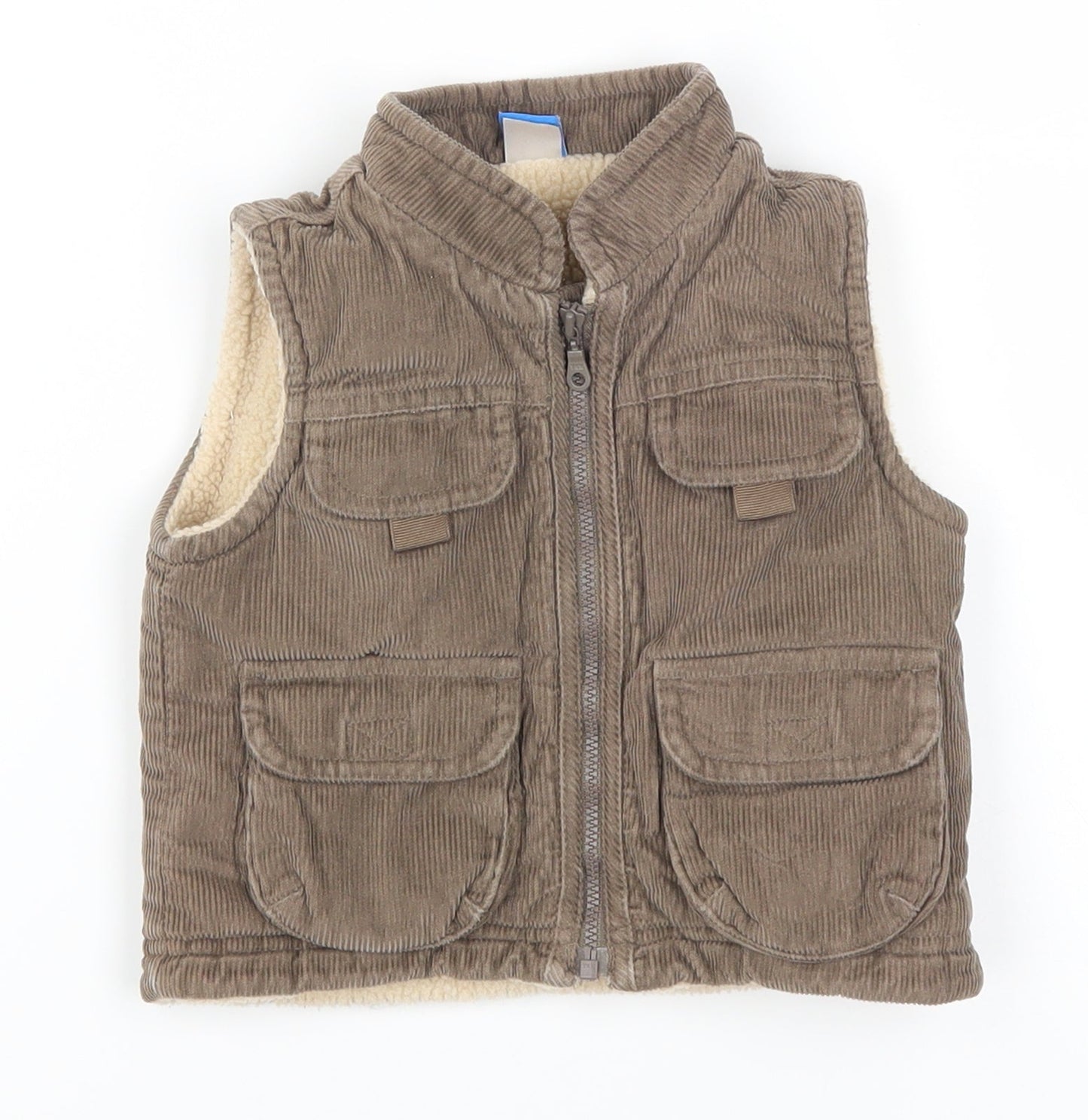 Adams Boys Brown  Corduroy Gilet Jacket Size 6-9 Months