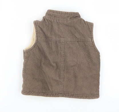 Adams Boys Brown  Corduroy Gilet Jacket Size 6-9 Months