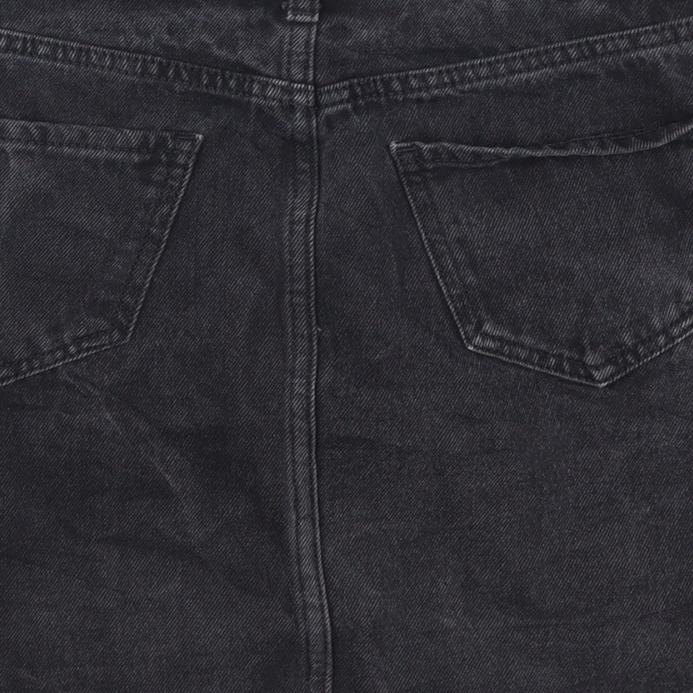 New Look Womens Grey  Denim A-Line Skirt Size 6