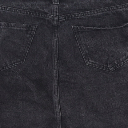 New Look Womens Grey  Denim A-Line Skirt Size 6