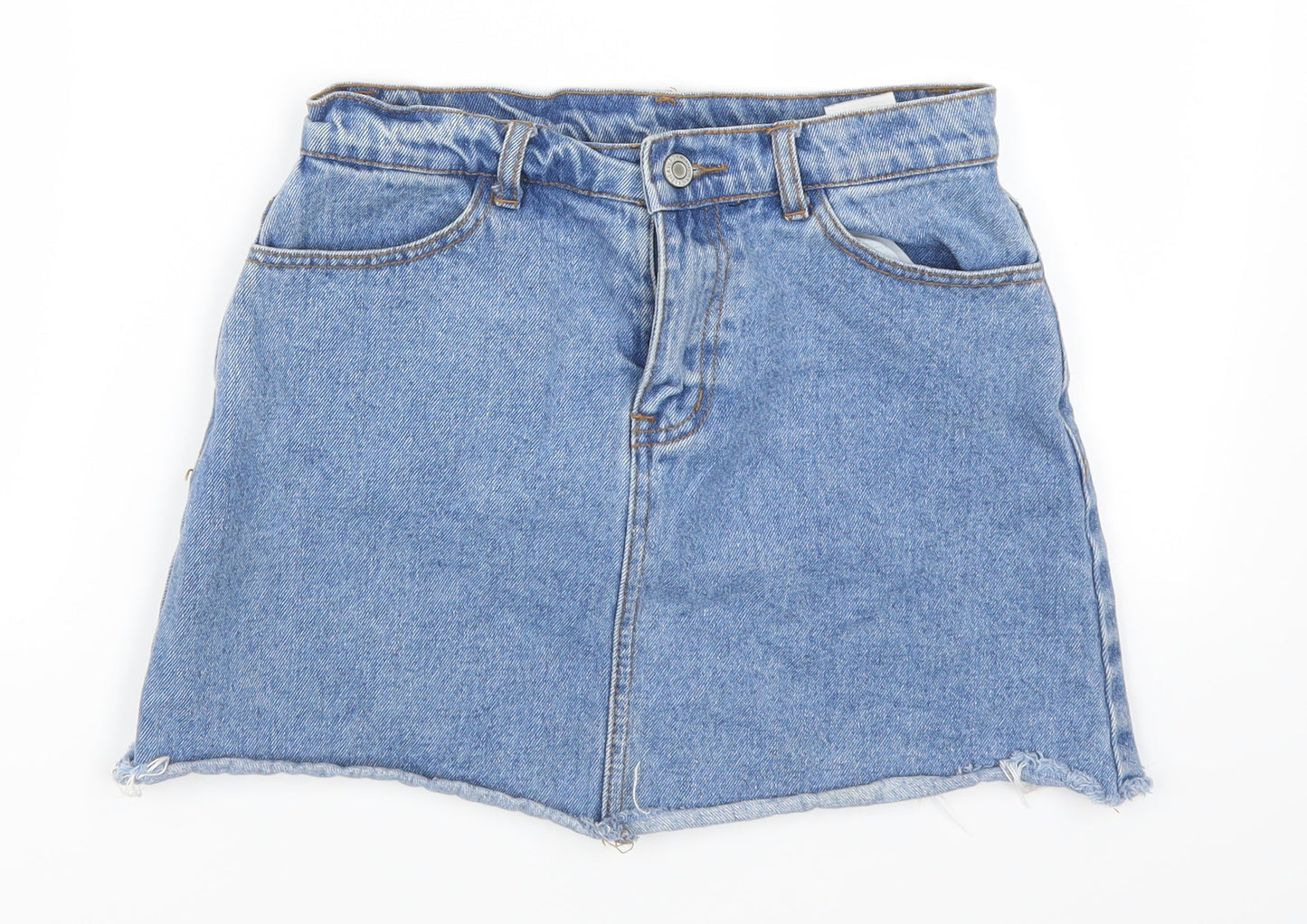 Womens UK Size 26 in Preworn Mini Denim Skirt