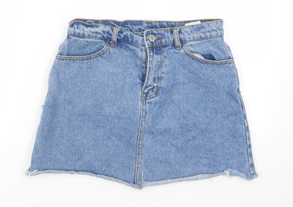 Womens UK Size 26 in Preworn Mini Denim Skirt