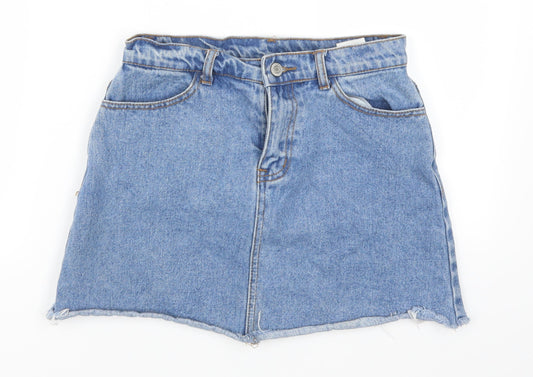 Womens UK Size 26 in Preworn Mini Denim Skirt