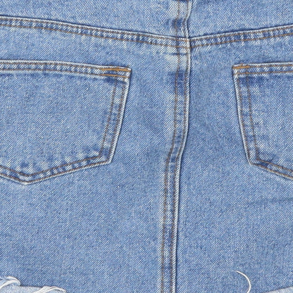 Womens UK Size 26 in Preworn Mini Denim Skirt