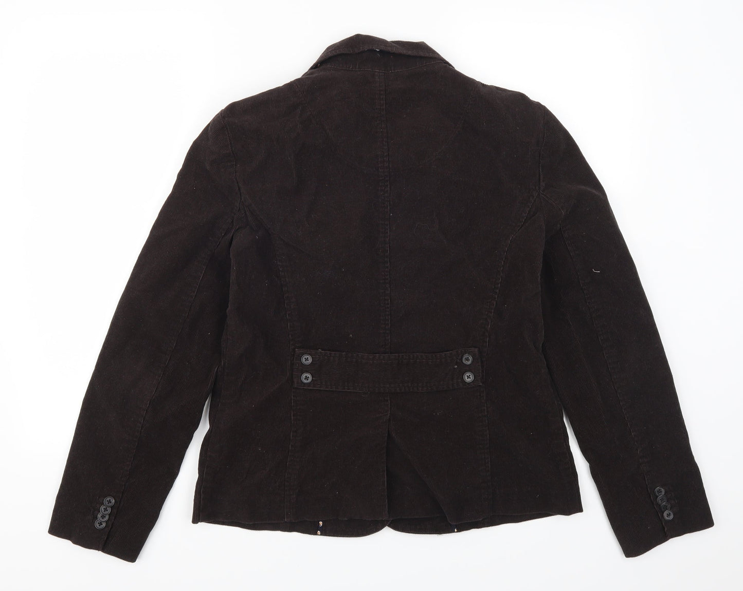 Lands End Womens Brown  Corduroy Jacket Suit Jacket Size 10