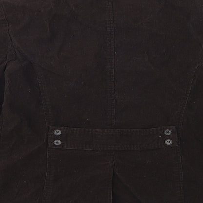 Lands End Womens Brown  Corduroy Jacket Suit Jacket Size 10
