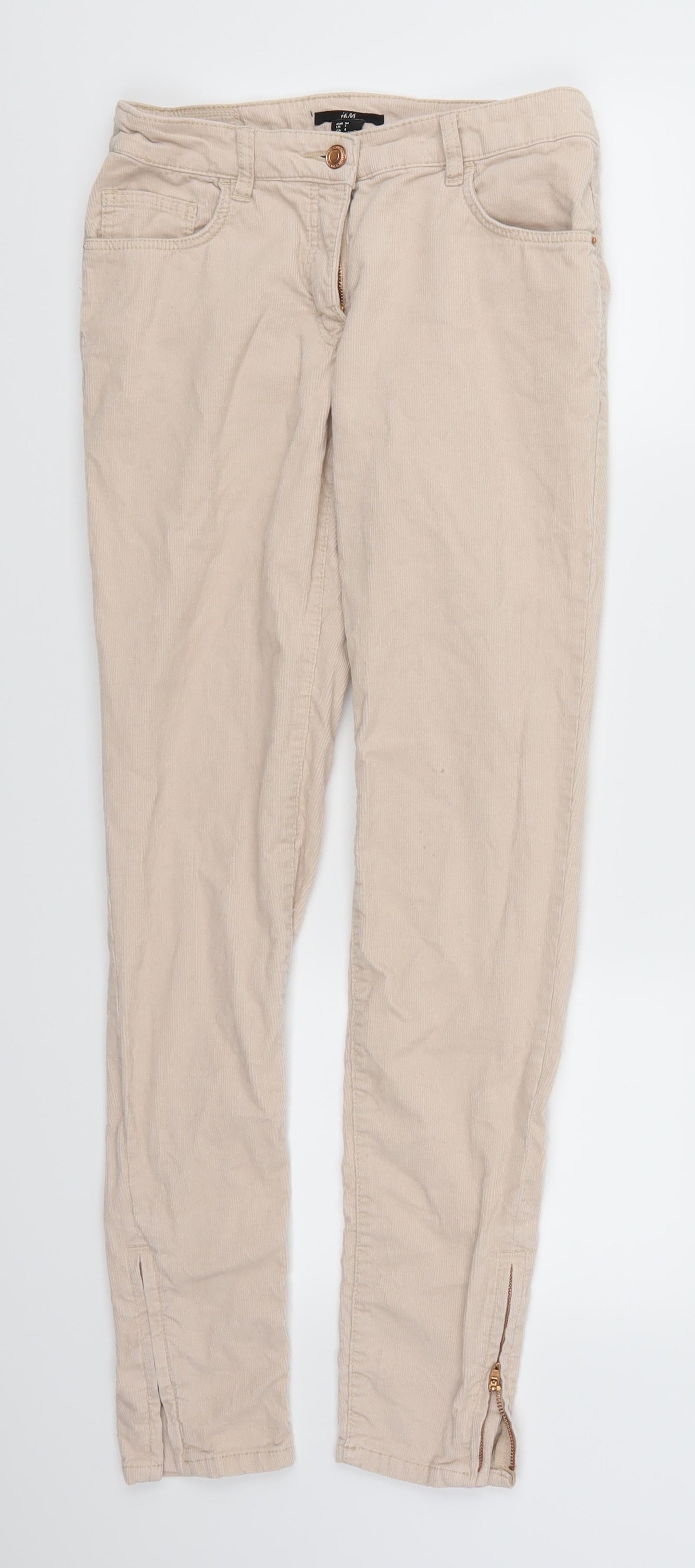 Womens UK Size 6 H&M Regular Fit  Pink Trousers