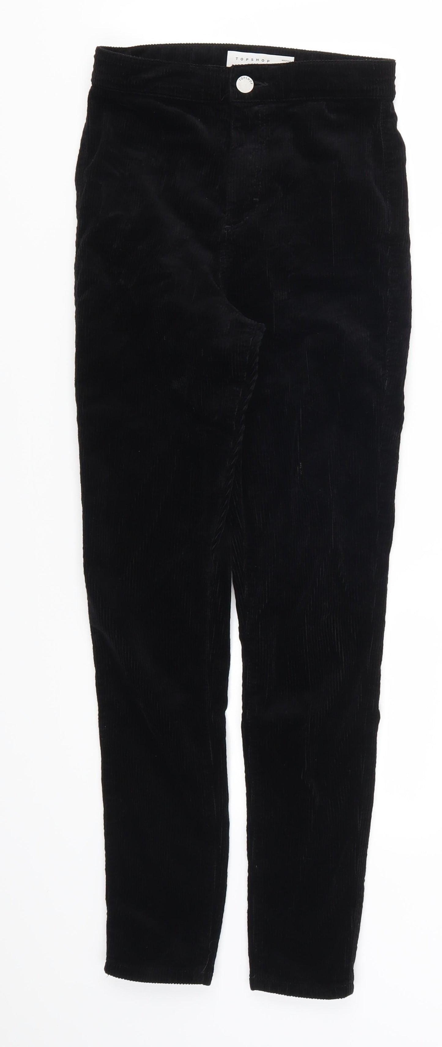 Womens UK Size 25 in Topshop Regular Fit  Black Trousers