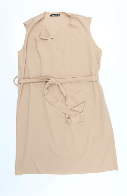 Boohoo Womens Beige   Jacket  Size S