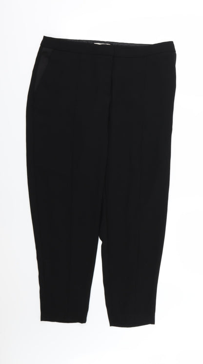 Womens UK Size 33 in NEXT Regular Fit  Black Trousers