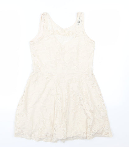 Internacionale Womens Beige   Skater Dress  Size 10