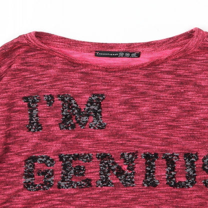 Womens UK Size 10 Atmosphere Pink Basic T-Shirt