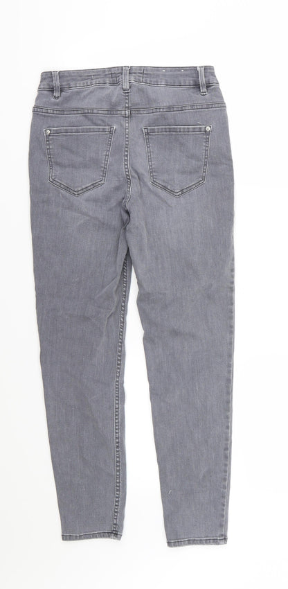 New Look Womens Grey  Denim Skinny Jeans Size 10 L26 in