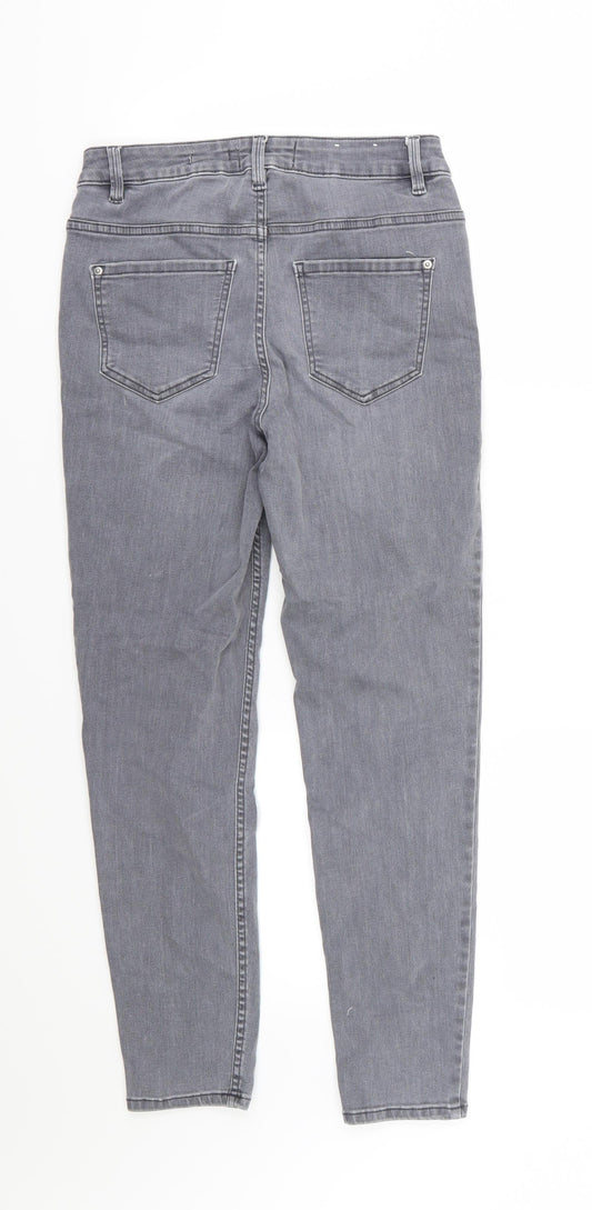 New Look Womens Grey  Denim Skinny Jeans Size 10 L26 in