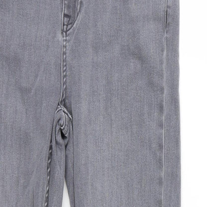 New Look Womens Grey  Denim Skinny Jeans Size 10 L26 in