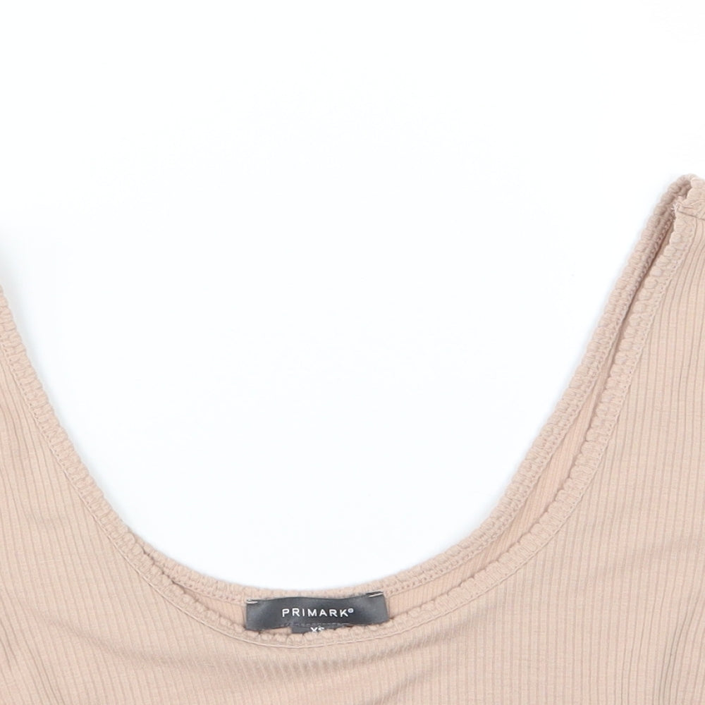 Primark Womens Pink  Jersey Cropped T-Shirt Size XS