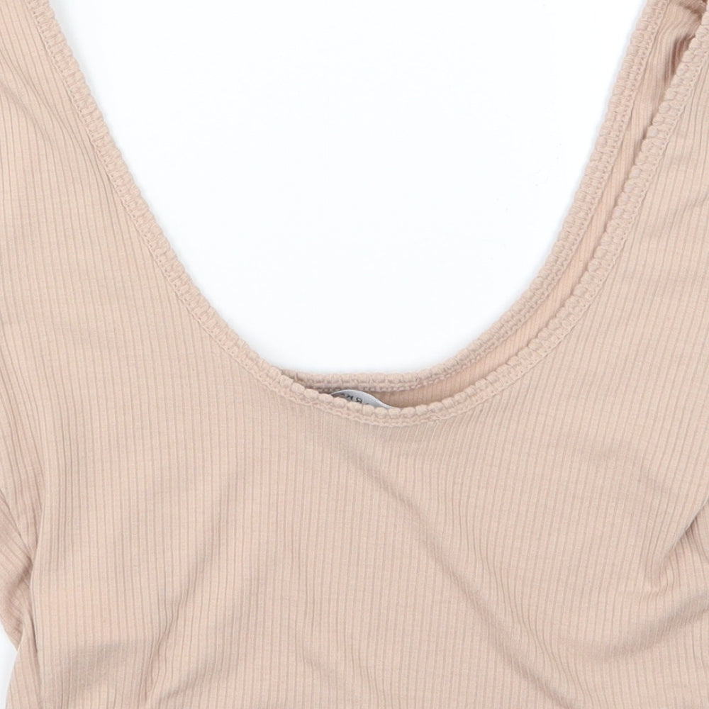 Primark Womens Pink  Jersey Cropped T-Shirt Size XS