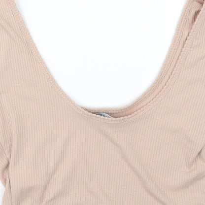 Primark Womens Pink  Jersey Cropped T-Shirt Size XS