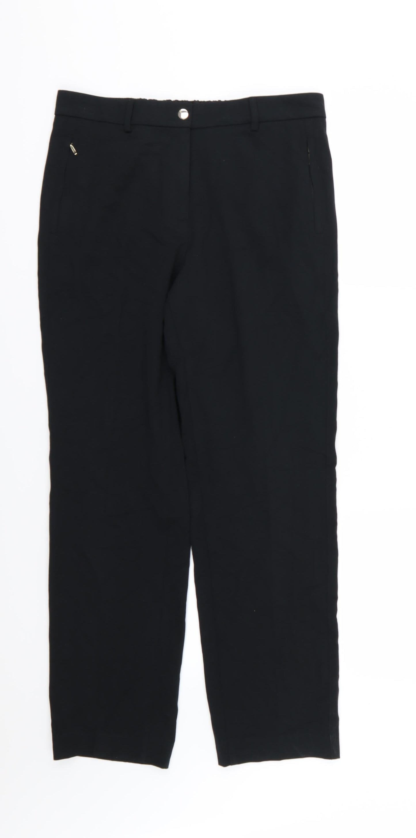 Womens UK Size 12 Marks and Spencer Regular Fit  Black Trousers