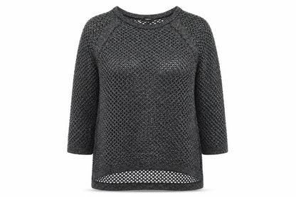 Papaya Womens Grey  Knit Pullover Jumper Size 10