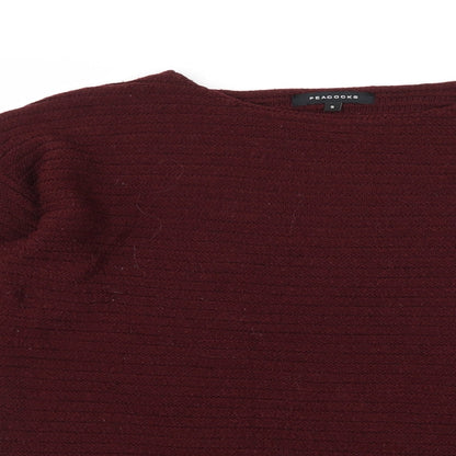 Peacocks Womens Brown  Knit Pullover Jumper Size S