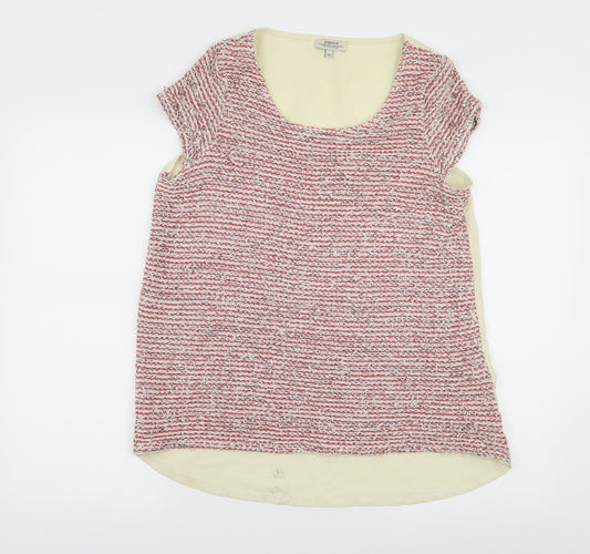 Papaya Womens Pink Striped  Basic Blouse Size 14