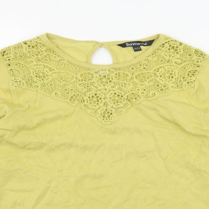 Bonmarché Womens Green Knit Pullover Jumper Size 12