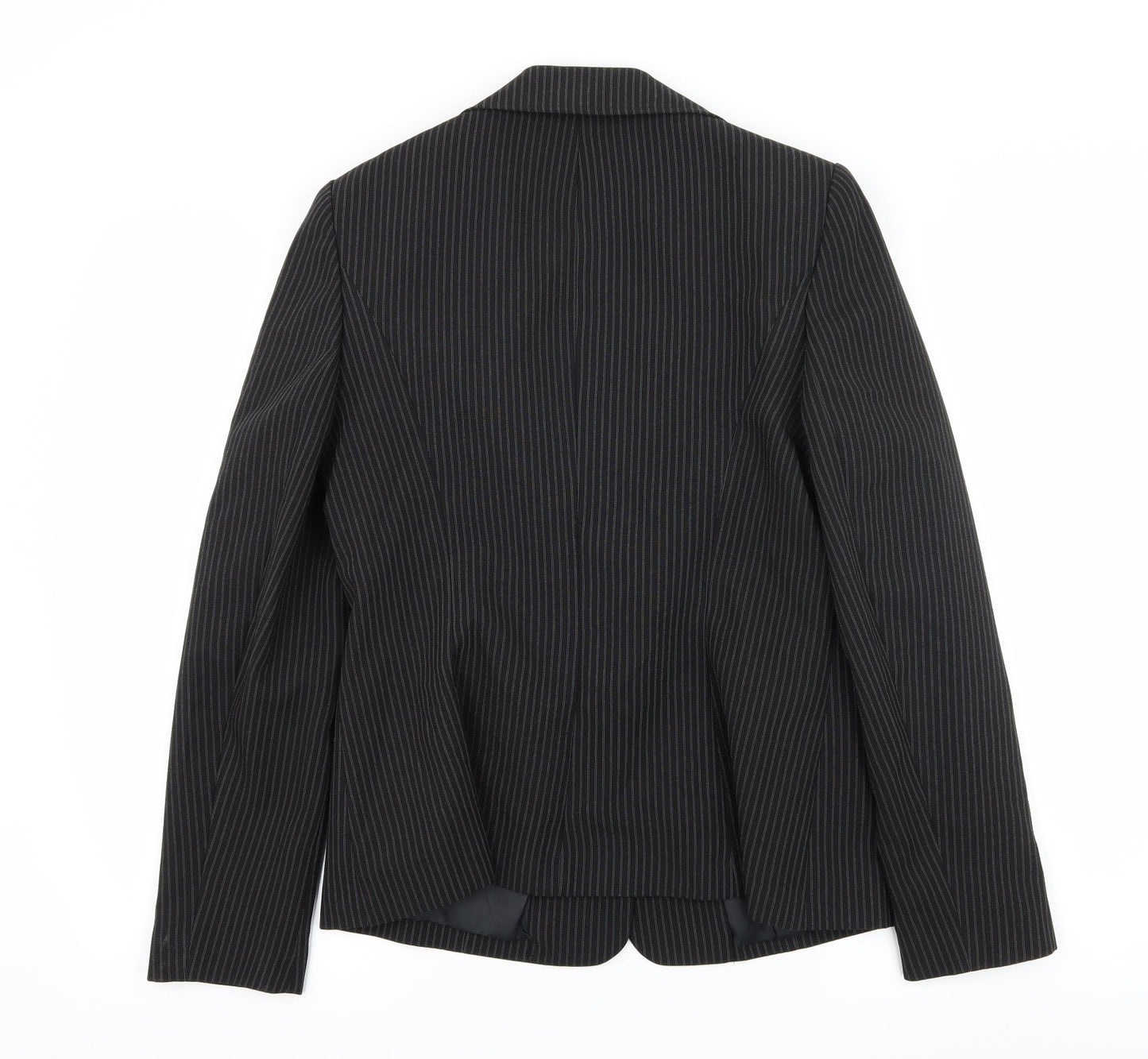 Papaya Womens Black Striped  Jacket Suit Jacket Size 12