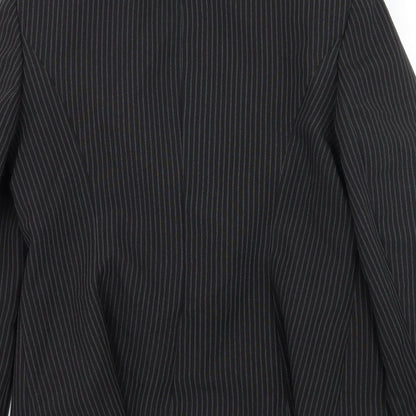 Papaya Womens Black Striped  Jacket Suit Jacket Size 12