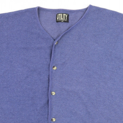 Utility Womens Blue  Jersey Jersey Blouse Size M