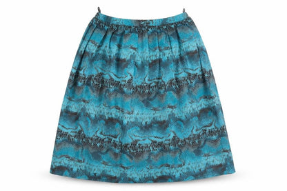 Rothmar Womens Blue   Flare Skirt Size 36 in  - Abstract Design