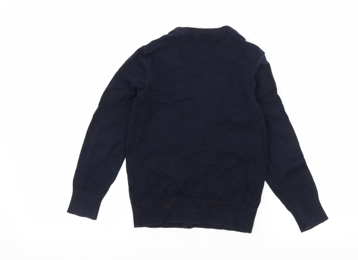 F&F Boys Blue  Knit Cardigan Jumper Size 5-6 Years