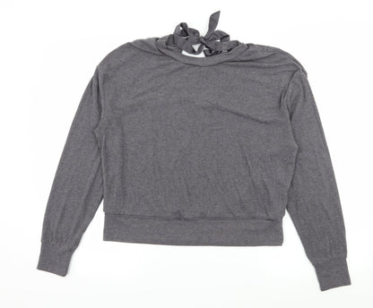 New Look Womens Grey  Jersey Pullover Sweatshirt Size S